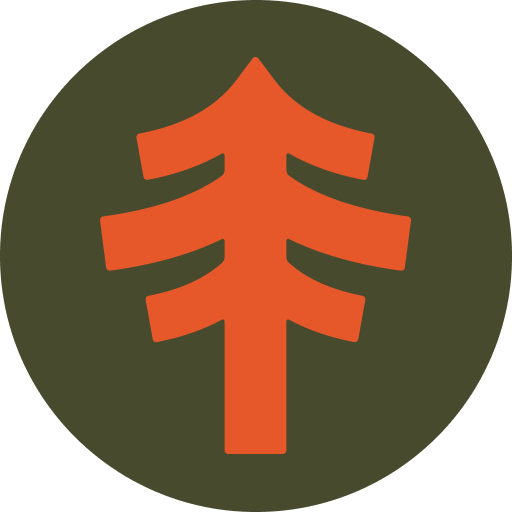 Teton Expeditions logo featuring a stylized tree icon, symbolizing outdoor adventures and scenic tours in the Teton region.